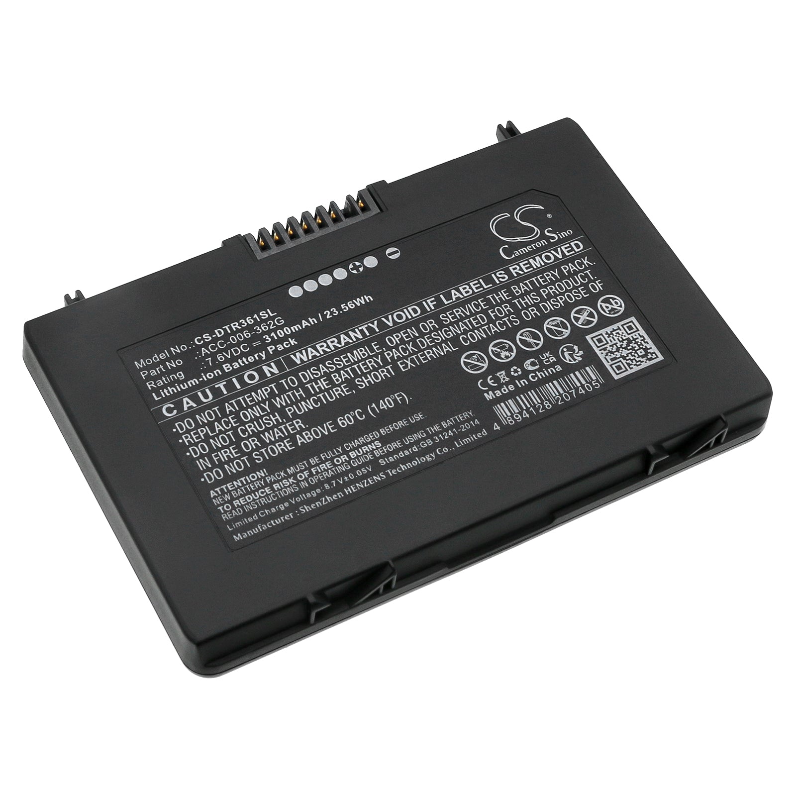 DT Research DT361AM/DM/AD Tablet Replacement Battery - 7.6V 3100mAh Li-ion - ACC-006-362G Compatible
