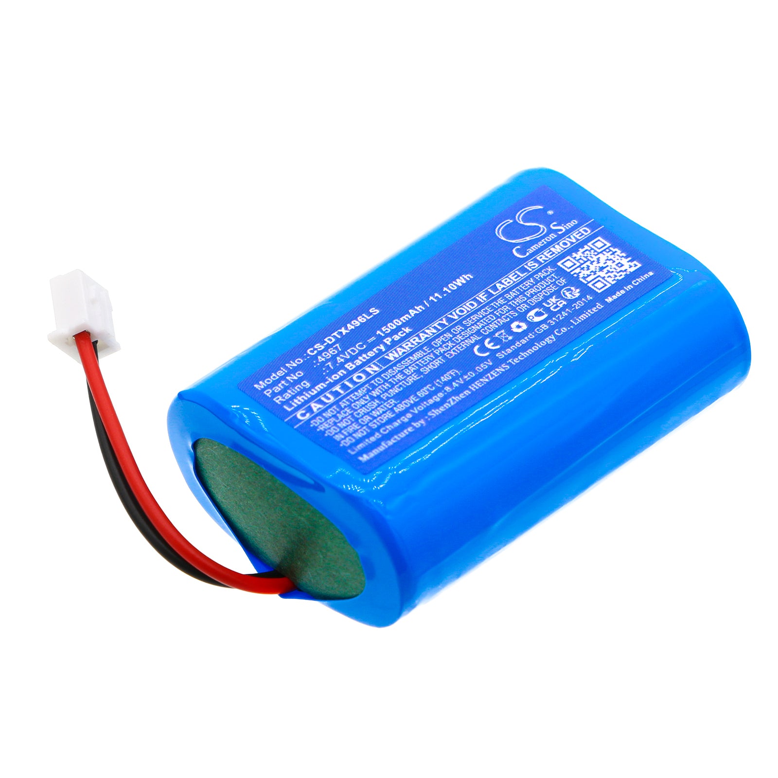 1500mAh 7.4V Li-ion Replacement Battery for DOTLUX FLASHwall/FLASHground Emergency Lights - 52x36.7x20mm