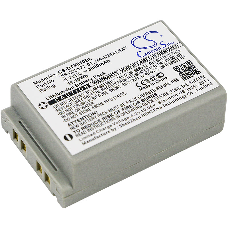 3000mAh Replacement Battery for Casio DT-X8 Barcode Scanners - 3.7V Li-ion (55-002177-01) Extended Life