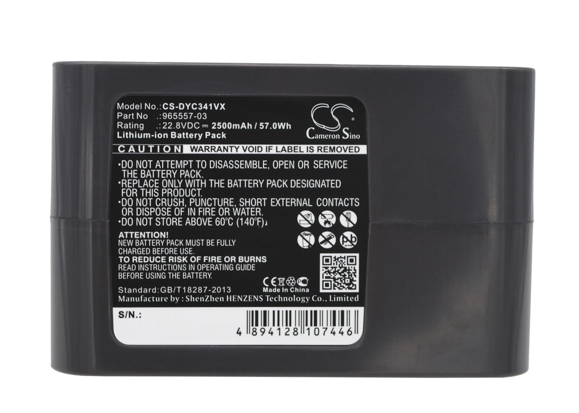 2500mAh Replacement Battery for Dyson DC31 Animal DC34 DC35 DC45 DC56 Vacuum - 22.8V Li-ion, Type-B Connection