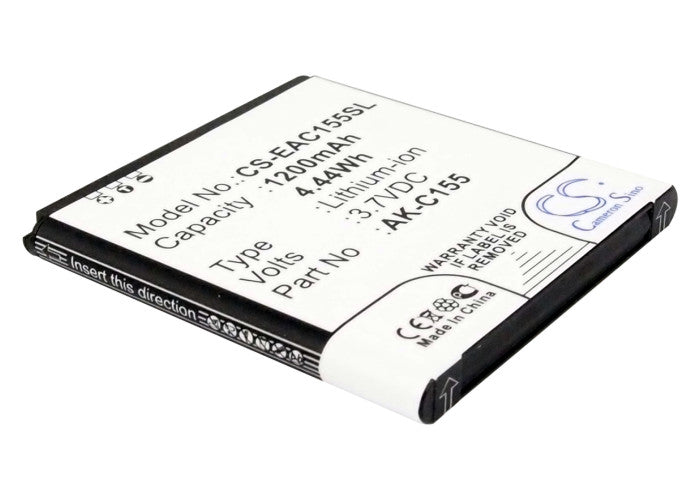 1200mAh Replacement Battery for Emporia Telme C155 Smartphone - 3.7V Li-ion, 4.44Wh - Extended Life, Power Solution