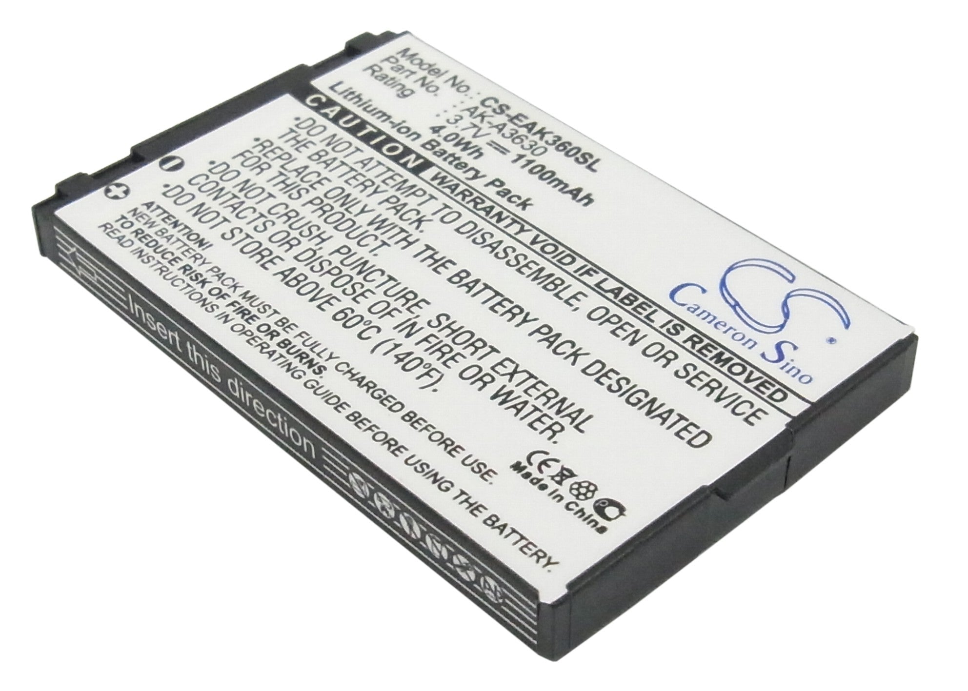 Emporia TELEME A3620 Battery Replacement - 1100mAh 3.7V Li-ion - AK-A3630 Compatible Smartphone Battery