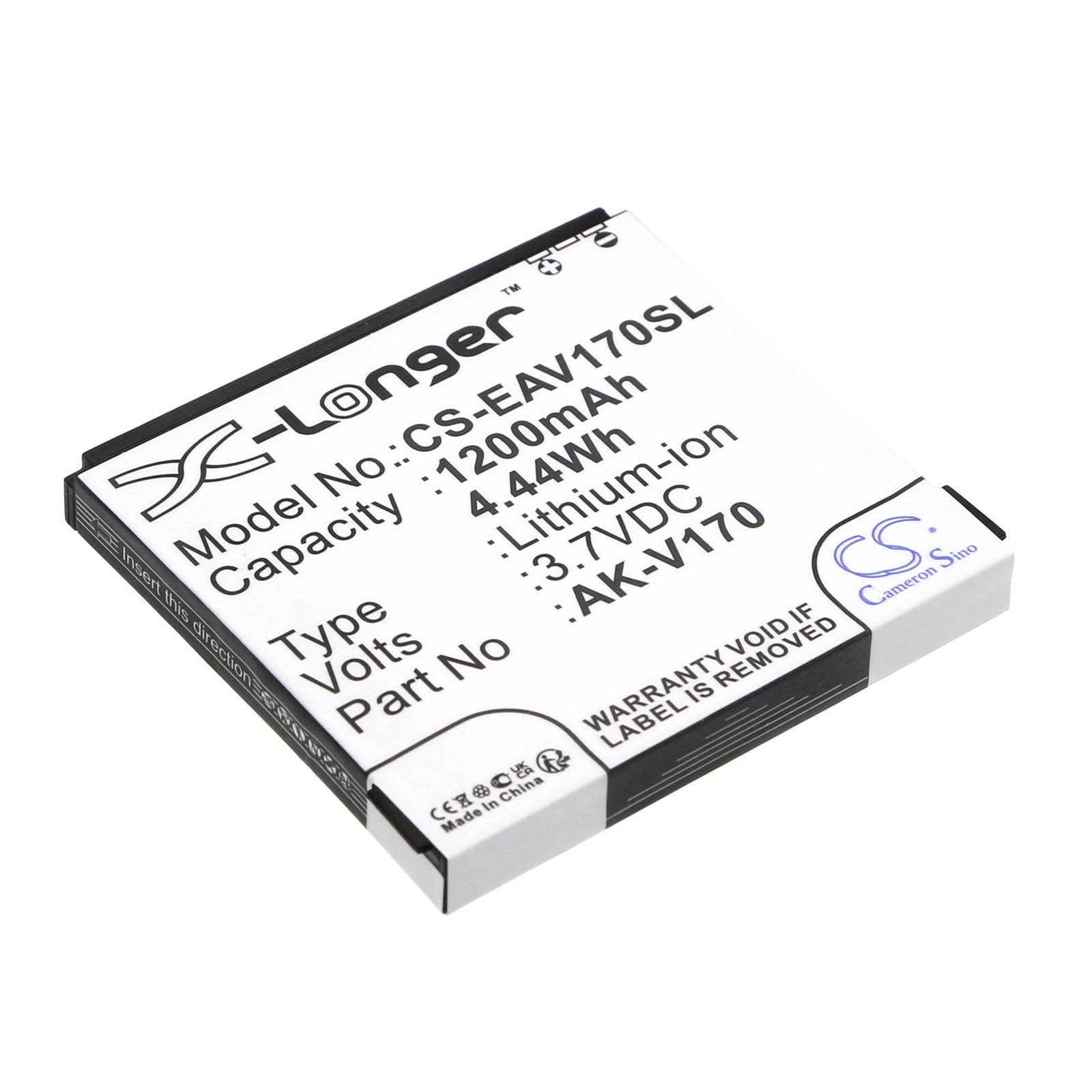 1200mAh 3.7V Li-ion Replacement Battery for Emporia AK-V170 & Lifeplus Smartphone - Reliable Power Solution