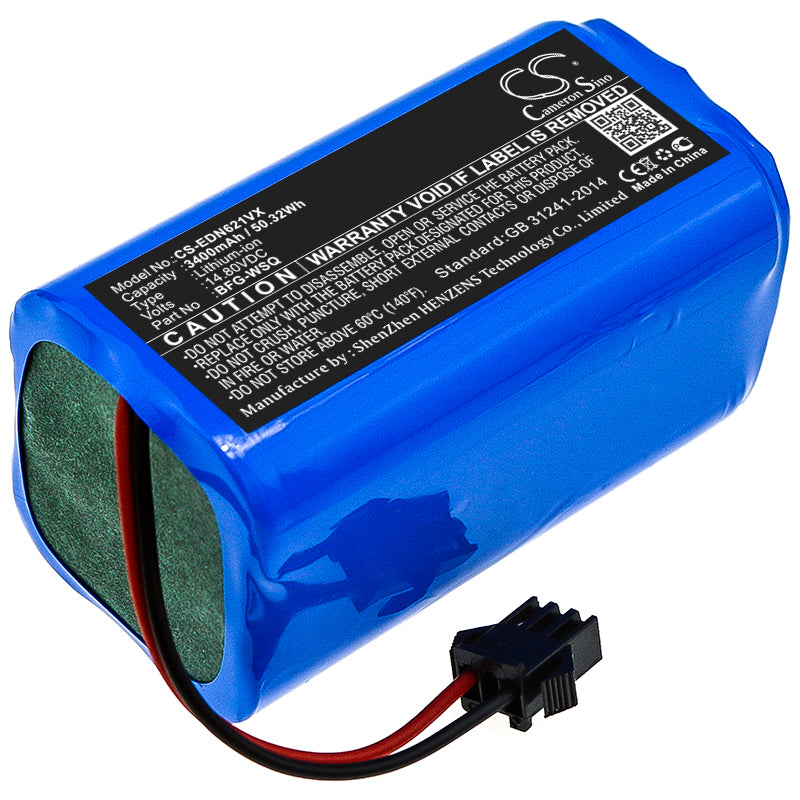 3400mAh 14.8V Li-ion Replacement Battery for DEEBOT 600, Eufy RoboVac, Liectroux X5S Robot Vacuum Cleaners