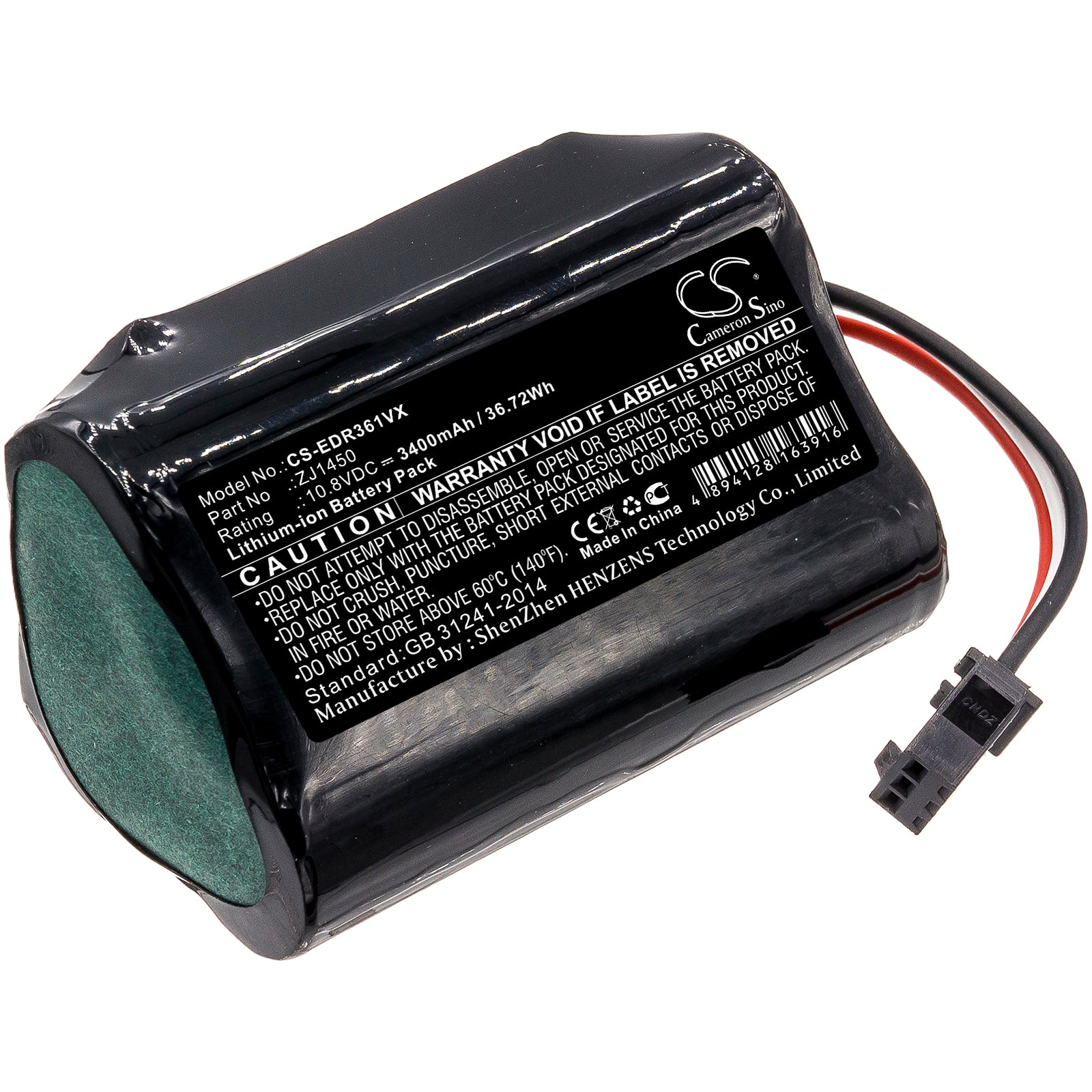 3400mAh Replacement Battery for Ecovacs Deebot Slim 1, Slim 10 & TCR360 - 10.8V Li-ion Robot Vacuum Cleaner