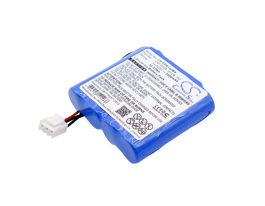 3400mAh 14.8V Li-ion Replacement Battery for COMEN CM1200B, MINDRAY DECG-03A, EDAN ECG Monitors