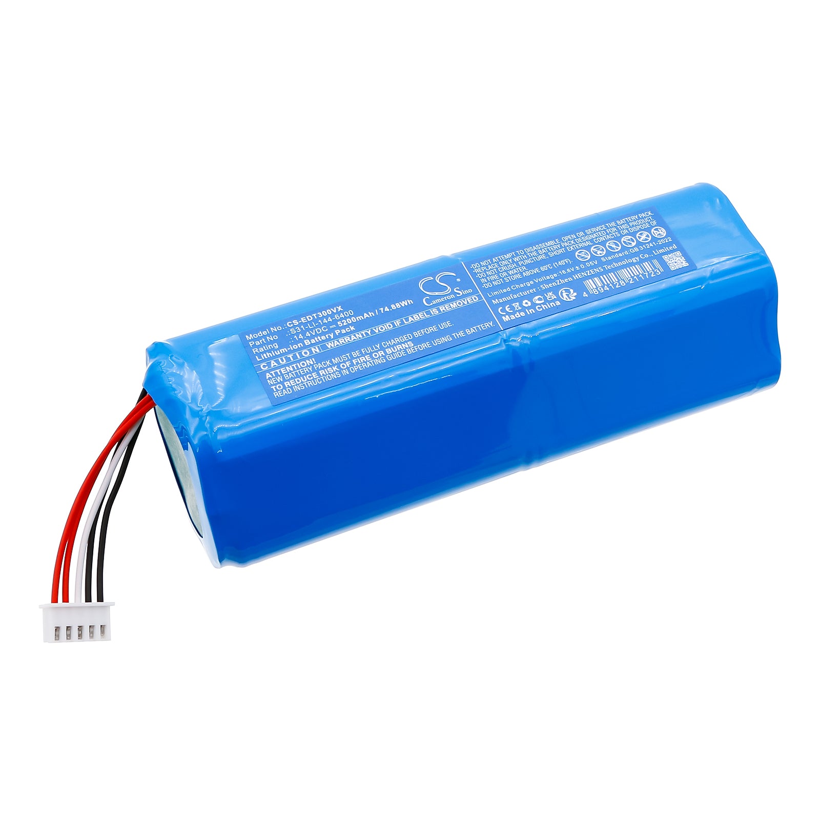 5200mAh Replacement Battery for Ecovacs T30S Pro/OMNI & DSX39 Robot Vacuum - 14.4V Lithium-Ion