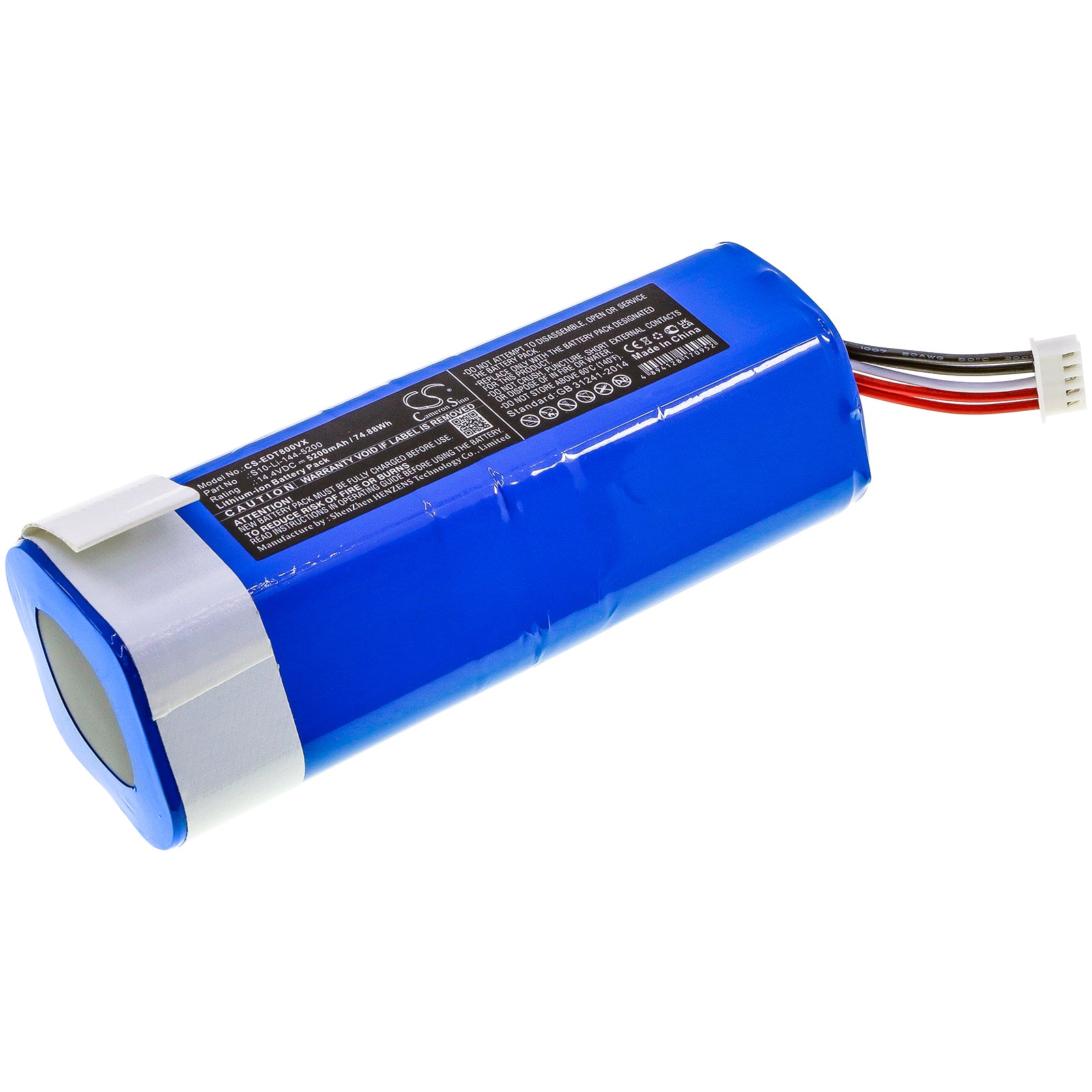 5200mAh Replacement Battery for Ecovacs Deebot & Yeedi Robot Vacuums: T8, T9, T10, N10, N20 Series, Ozmo - 14.4V Li-ion