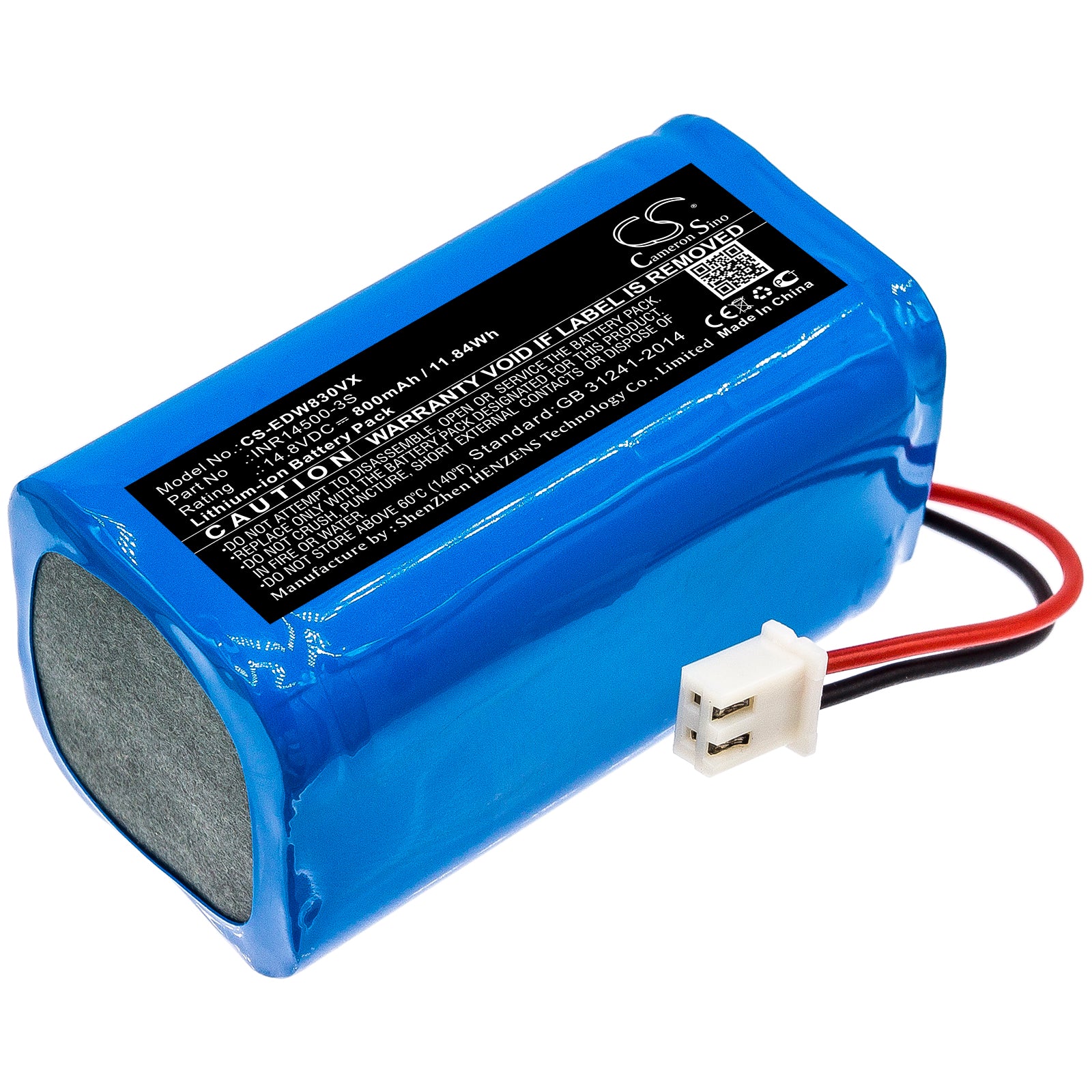 14.8V 800mAh Li-ion Replacement Battery for Ecovacs Deebot W830, W850, W930, W950 Robotic Vacuum Cleaners