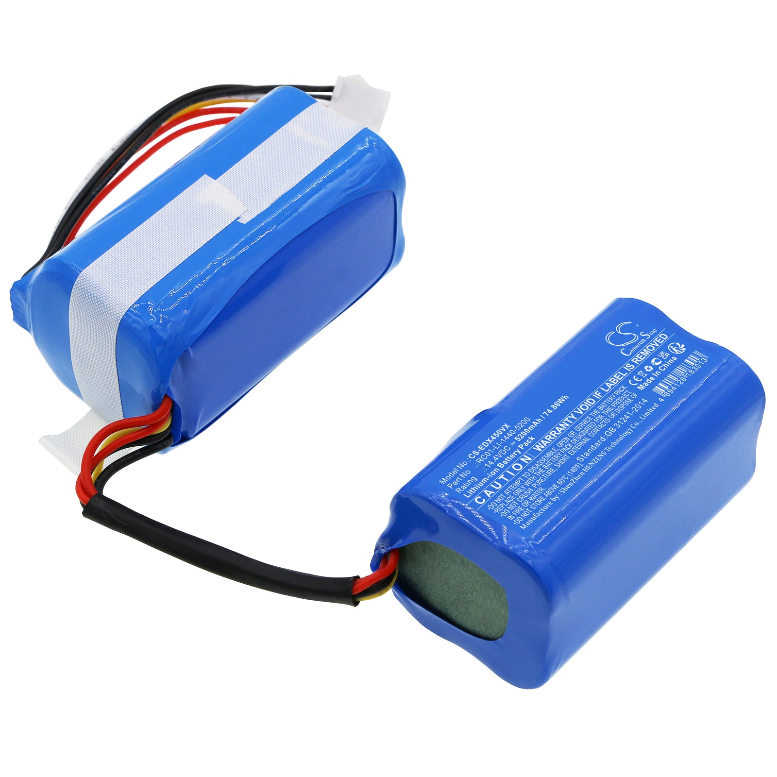 5200mAh 14.4V Li-ion Replacement Battery for Yeedi K10, K20 & Ecovacs DVX45, N9, N9+ Robot Vacuum Cleaners