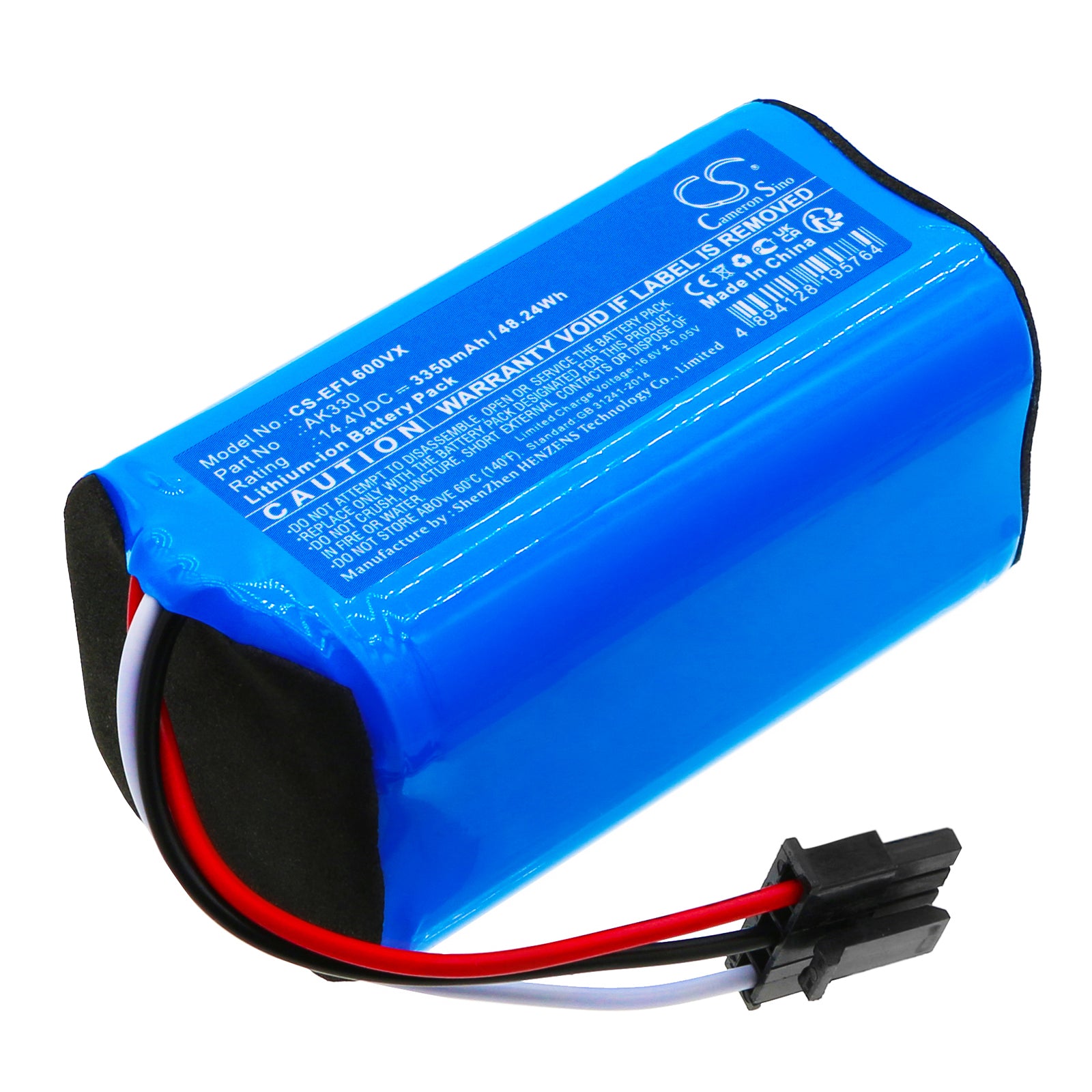 3350mAh Replacement Battery for Eufy RoboVac L50, L60 Series & Lydsto R1 Edge Robot Vacuum - 14.4V Li-ion