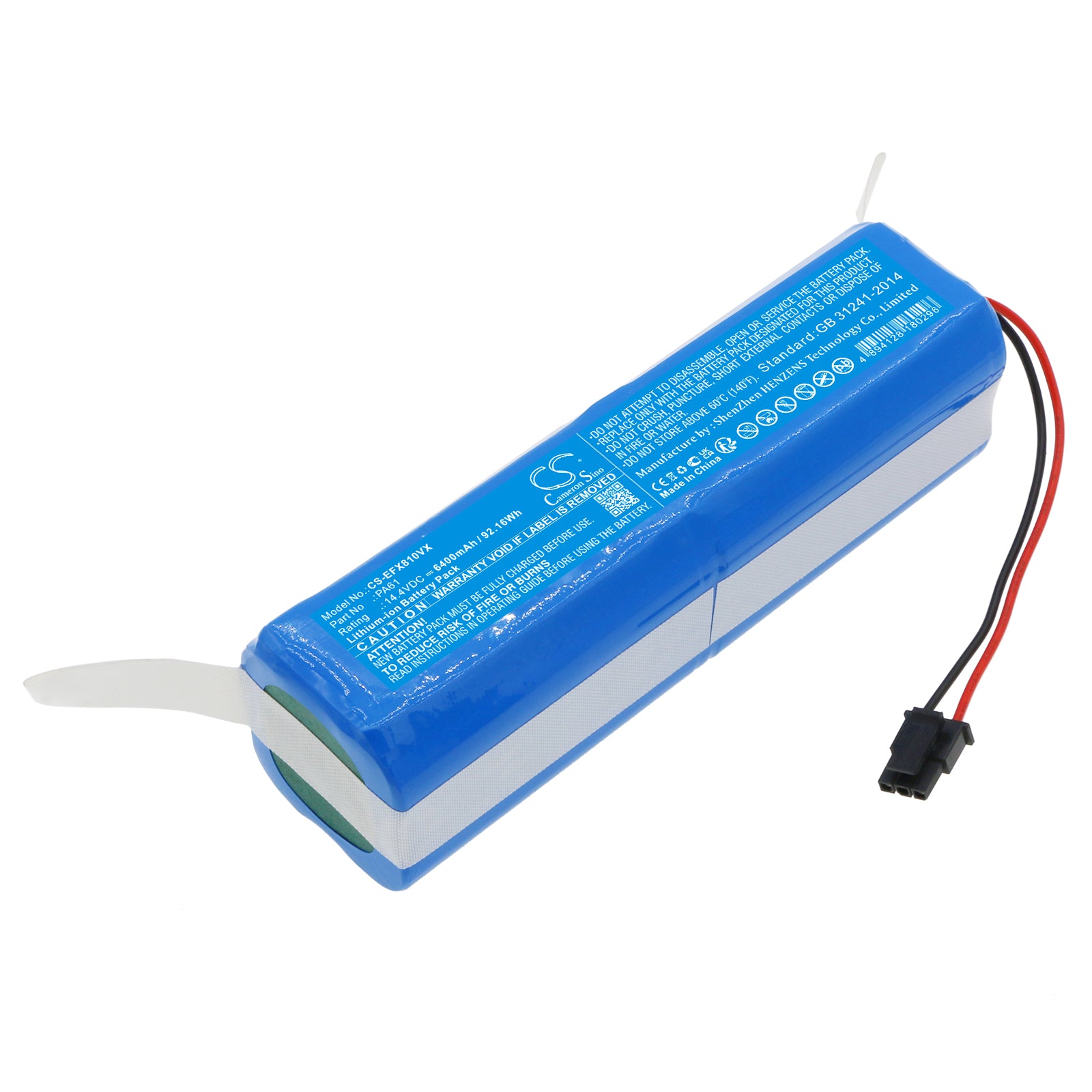 6400mAh Replacement Battery for Eufy RoboVac X8 & X8 Hybrid - 14.4V Li-ion, White - Robotic Vacuum Cleaner Battery