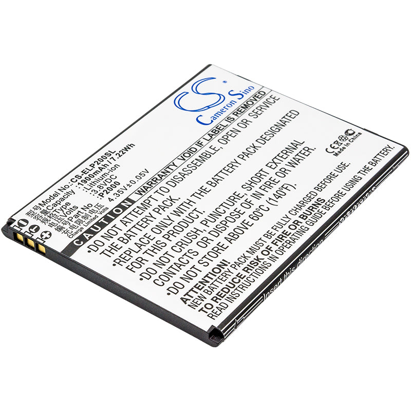 1900mAh 3.8V Li-ion Replacement Battery for Elephone P2000, P2000C, Precious P2000 Smartphones - Extended Life