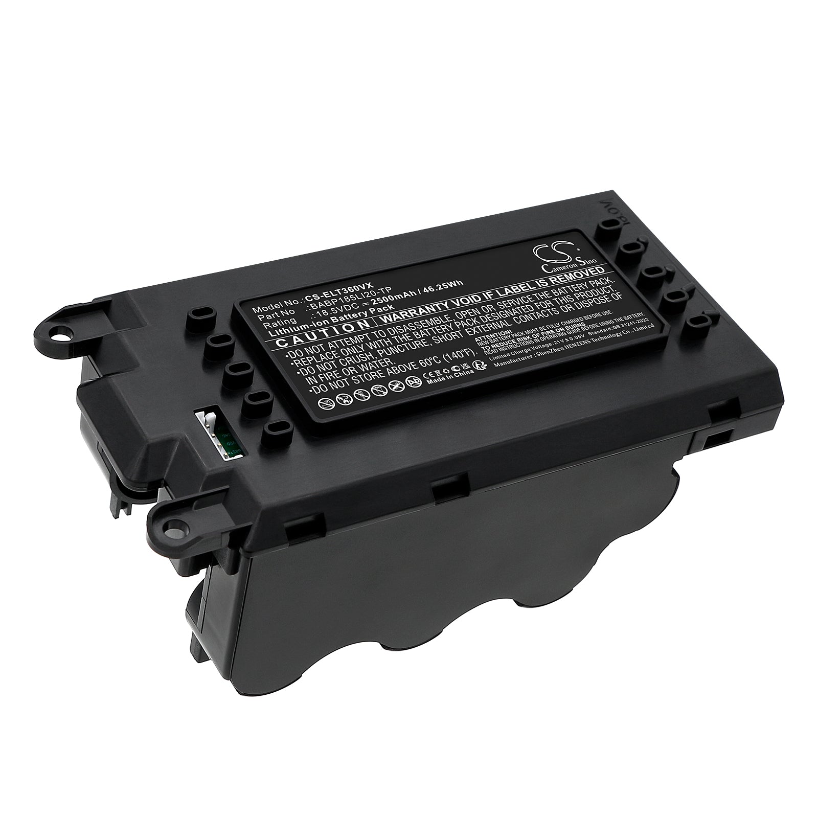 2500mAh 18.5V Li-ion Replacement Battery for Electrolux ERG36 Well Q6 Vacuum - BABP185LI20-TP, BL7804A Upgrade