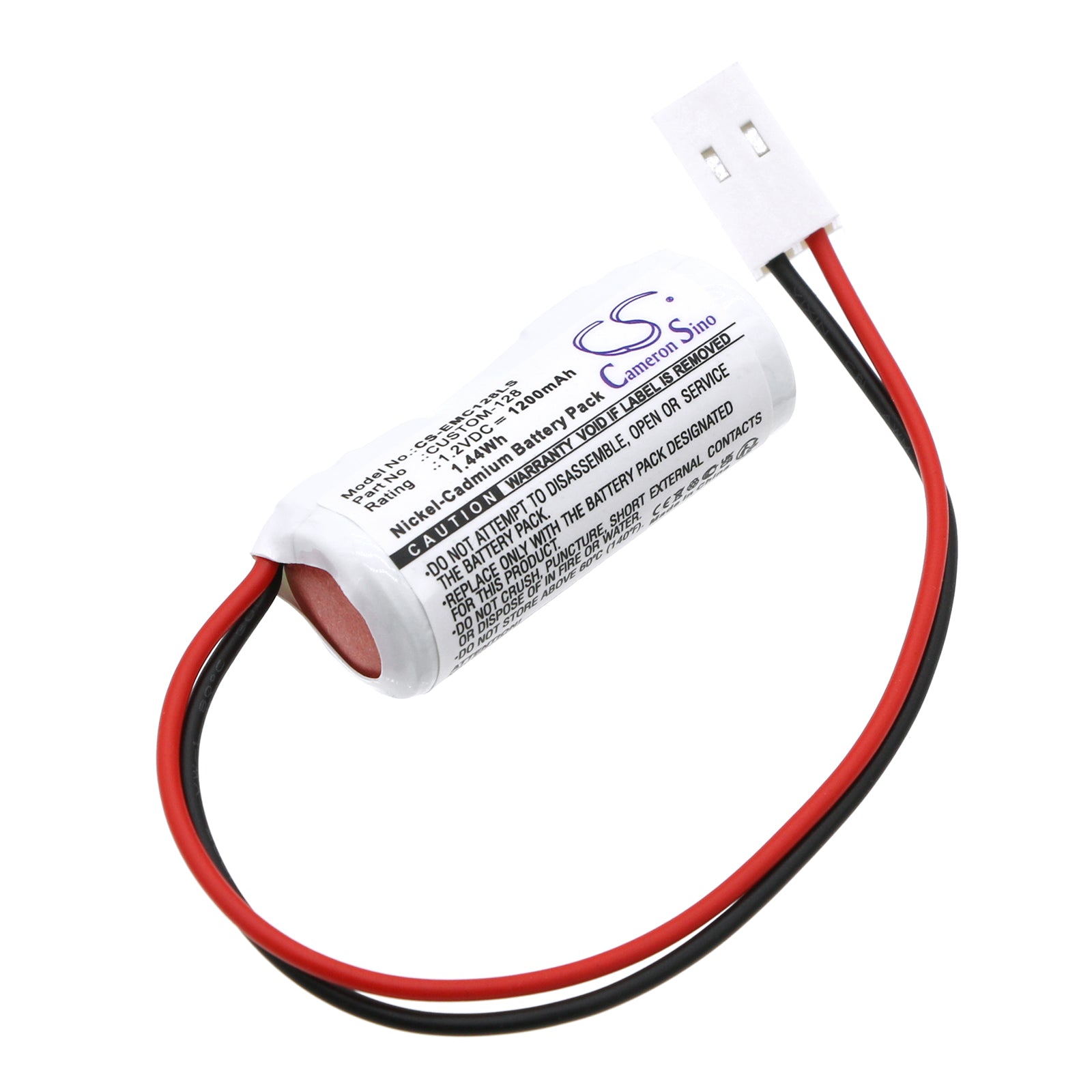 1200mAh Ni-CD Emergency Light Battery for Lithonia ELB0300, ELB0604N, ELB1P201N1, NIC002, 1.2V 1.44Wh Replacement