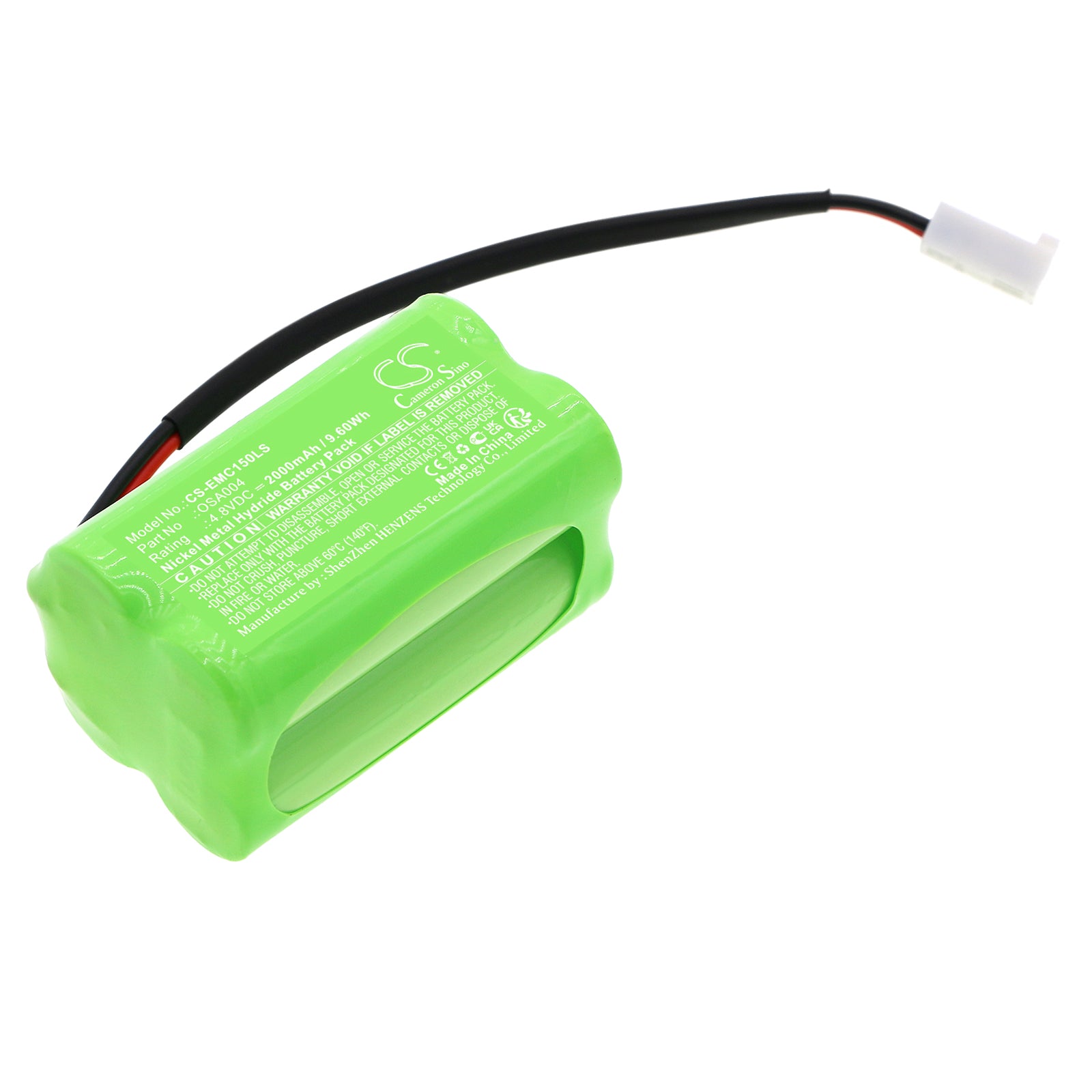 2000mAh Ni-MH 4.8V Emergency Light Battery for Astralite 20-0001 & PowerSonic A150321 - OSI 50.3x28.5x28.5mm