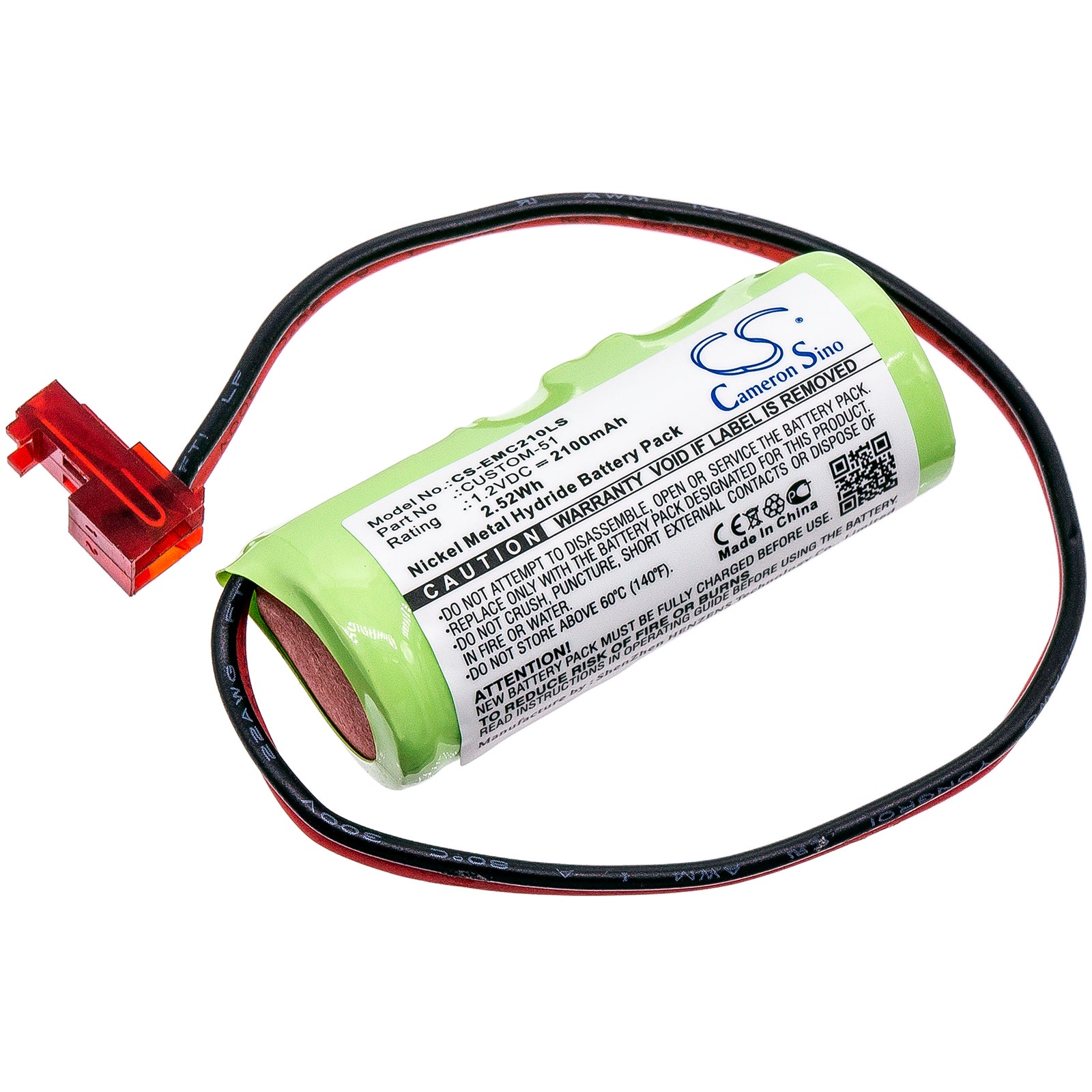 2100mAh Ni-MH Emergency Light Battery - Lithonia ELB1210N, 1.2V Replacement Power Pack