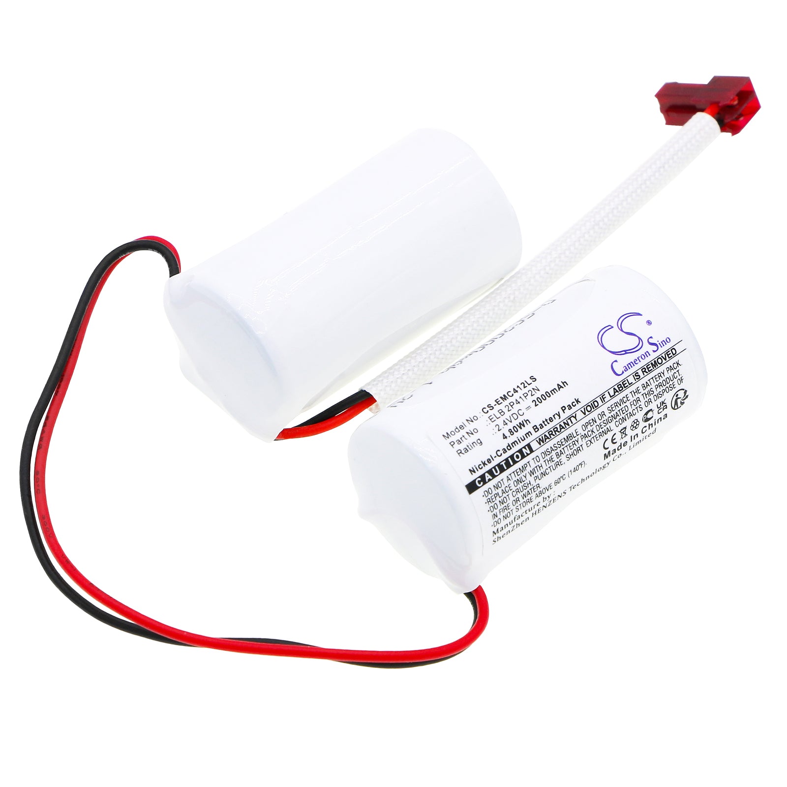 2000mAh Ni-CD 2.4V Emergency Light Battery for Lithonia LQC 1 G EL & ELB 2P41P2N Replacement