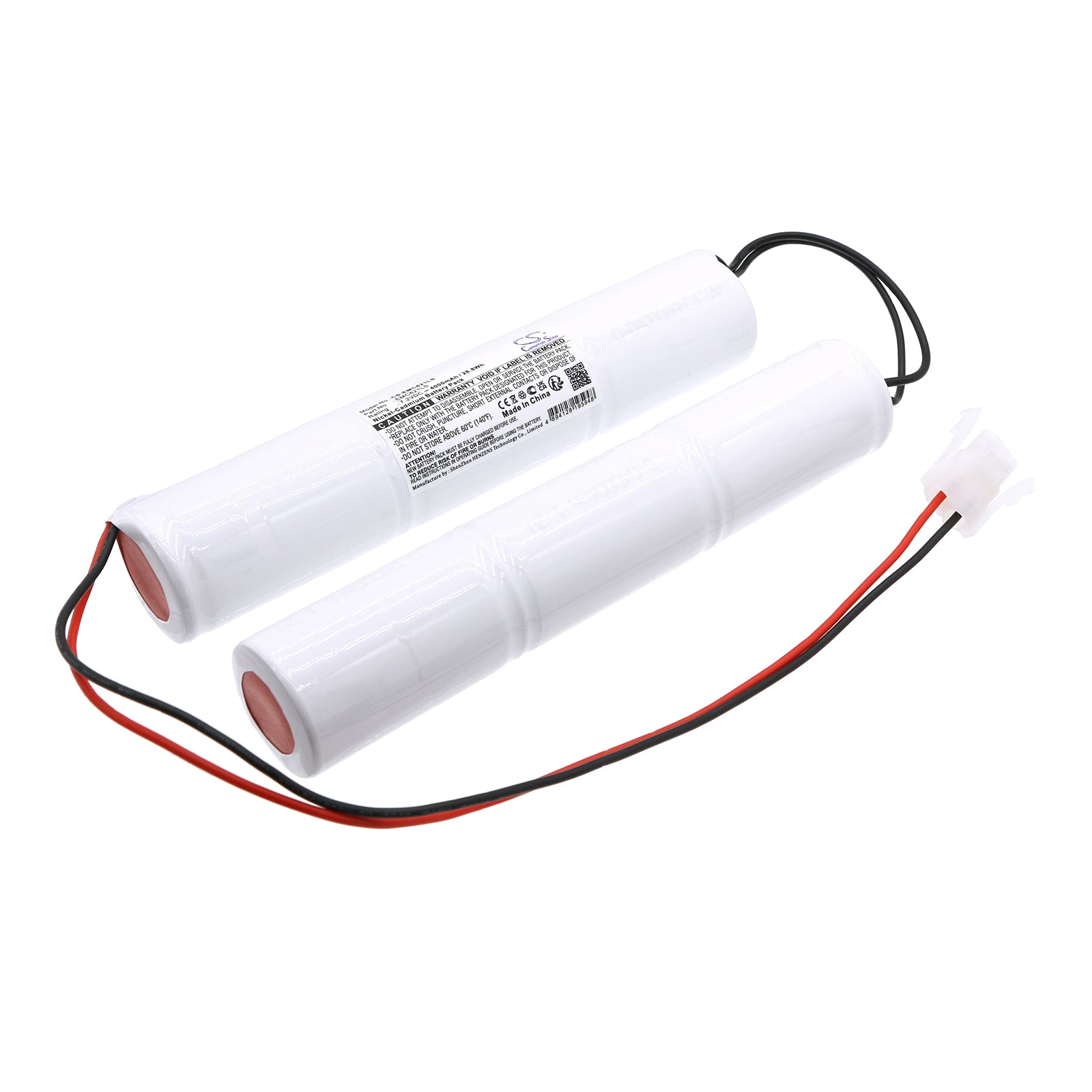 High Output Emergency Lighting Ni-CD Battery 2-Pack - 7.2V 28.8Wh - Compact Size: 177x35x32mm