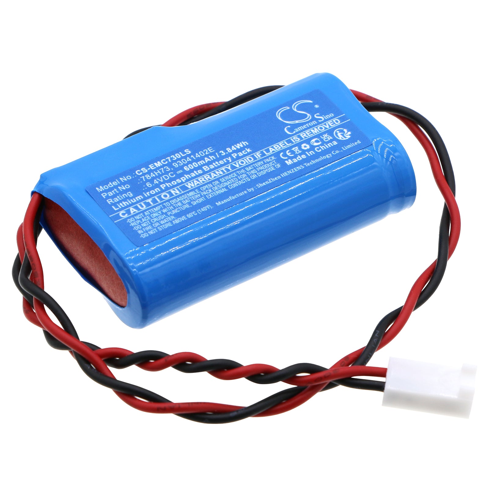 600mAh 6.4V LiFePO4 Emergency Light Battery - DUAL-LITE EVCUGW, EVCURBD, EVCURW (784H73, 93041402E) - 3.84Wh Replacement