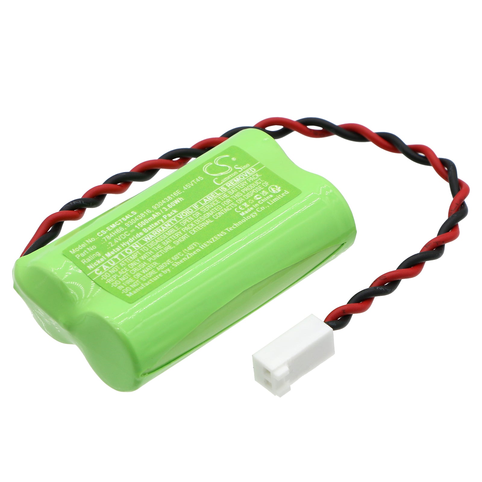 2.4V 1500mAh Ni-MH Emergency Light Battery for DUAL-LITE EV2, CV3REB, LXURBE - Replacement (50.6x29x14.4mm)