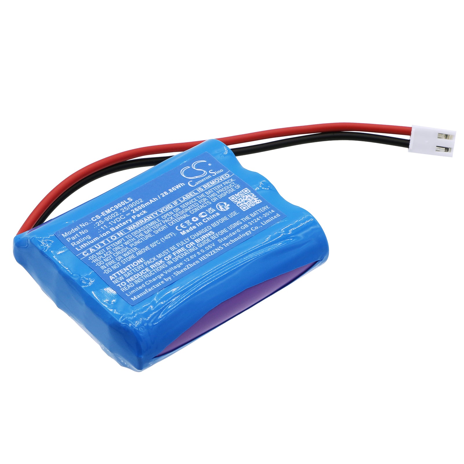 11.1V 2600mAh Li-ion Emergency Battery Replacement for SATCO/NUVO Freedom 25-9002 Fixture (28.86Wh)