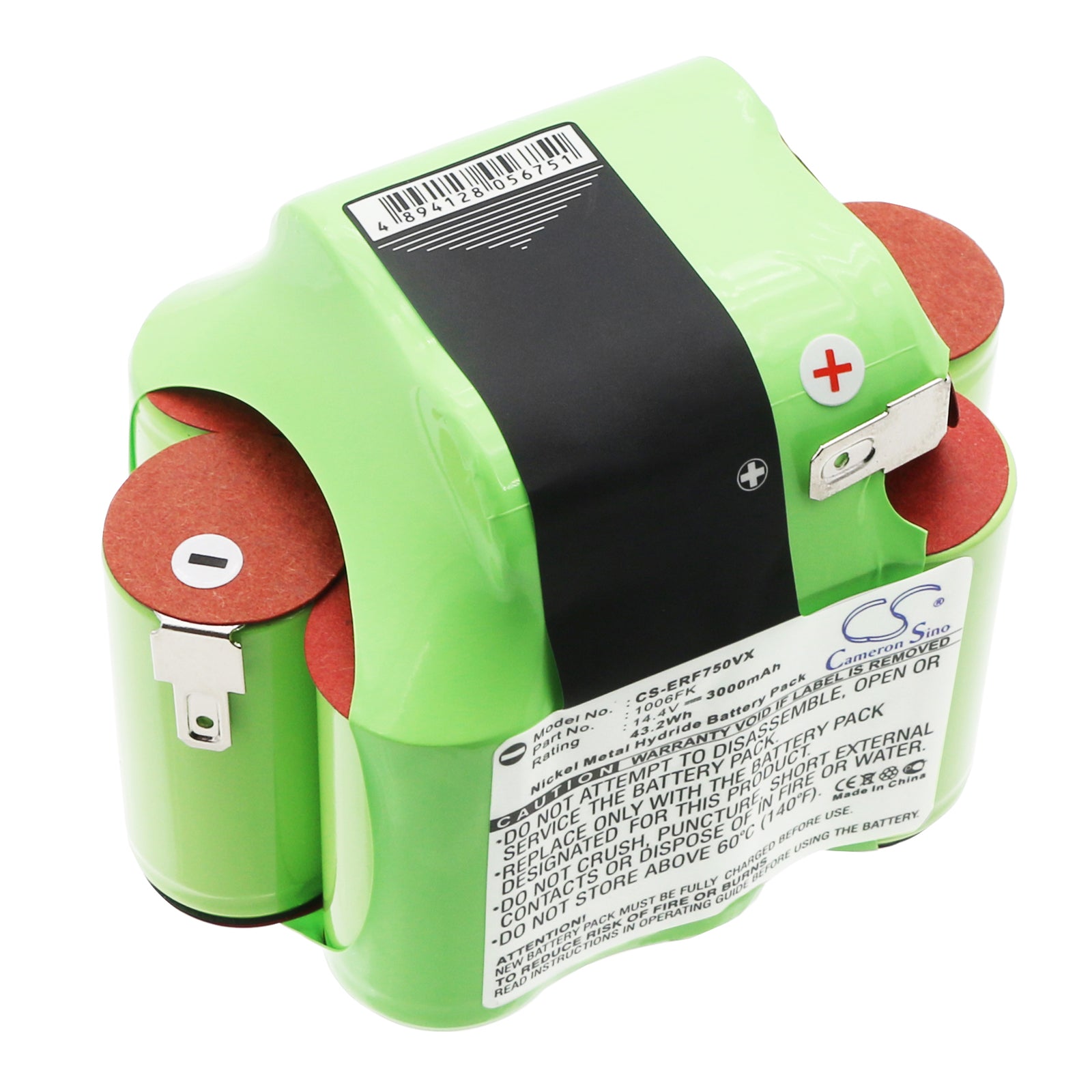 14.4V 3000mAh Ni-MH Replacement Battery for Euro Pro Shark EP750, XBP746 Vacuum - Extended Runtime