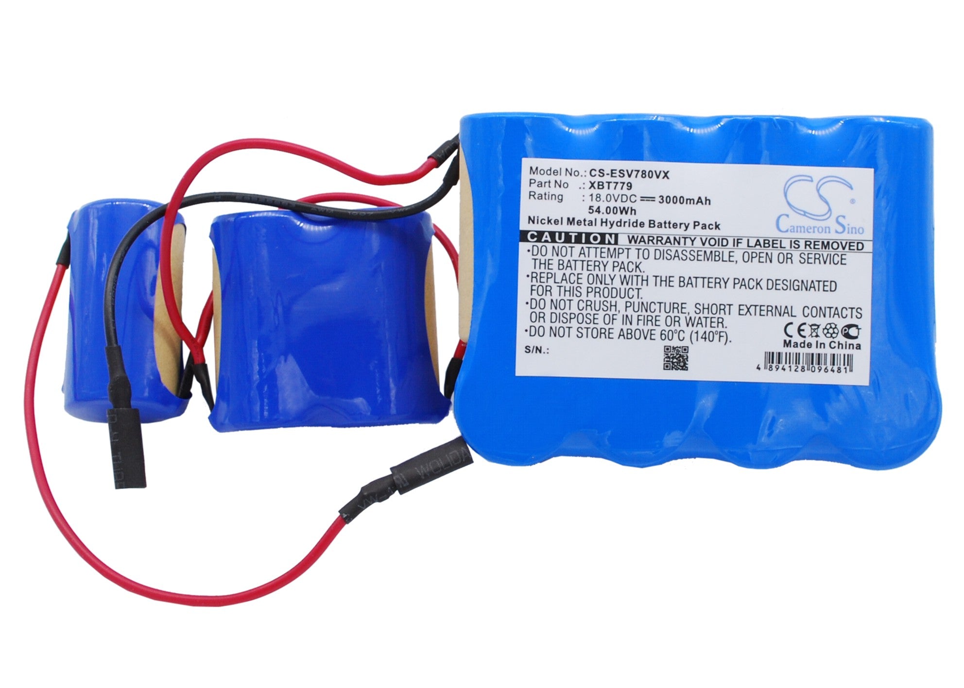 18V 3000mAh Ni-MH Replacement Battery for Euro Pro Shark SV780 VX33 Pet Perfect II Hand Vac - XBT779