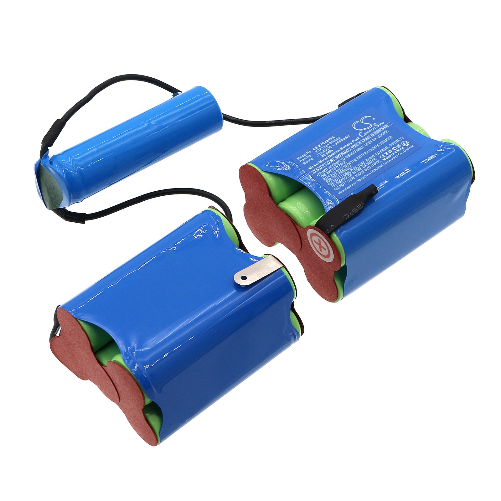 2000mAh 14.4V Ni-MH Battery for Carsha ETA 1424 Cordless Vacuum - Replacement Power Pack