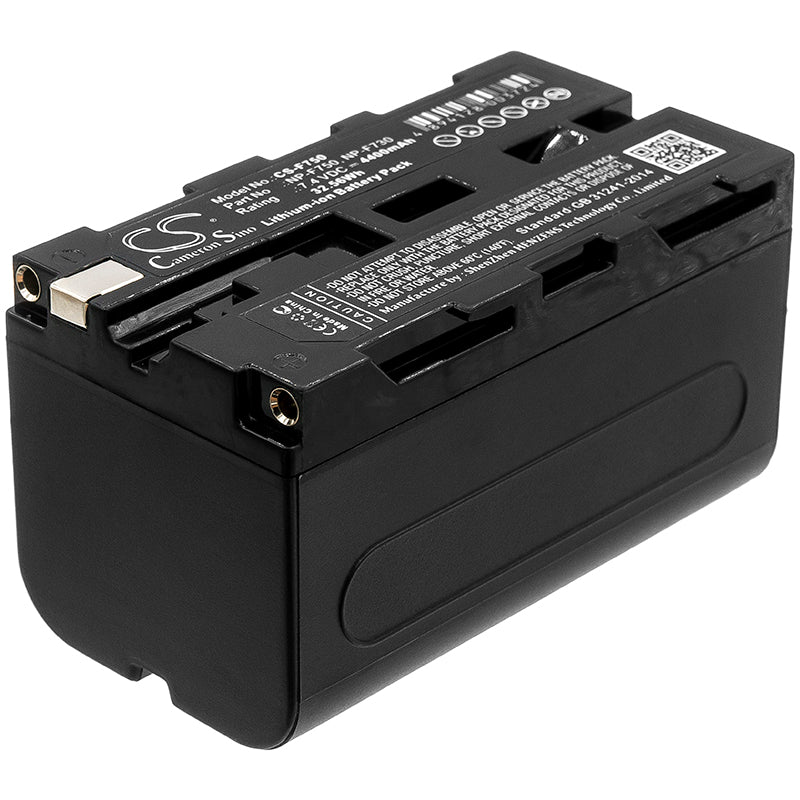 7.4V 4400mAh Li-ion Battery for Aputure Amaran LED Lights, Sony Camcorders, Monitors & Recorders