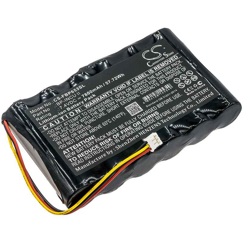 7800mAh Replacement Battery for Fluke Biomedical INCU II Incubator Radiant Warmer Analyzer, 7.4V Li-ion