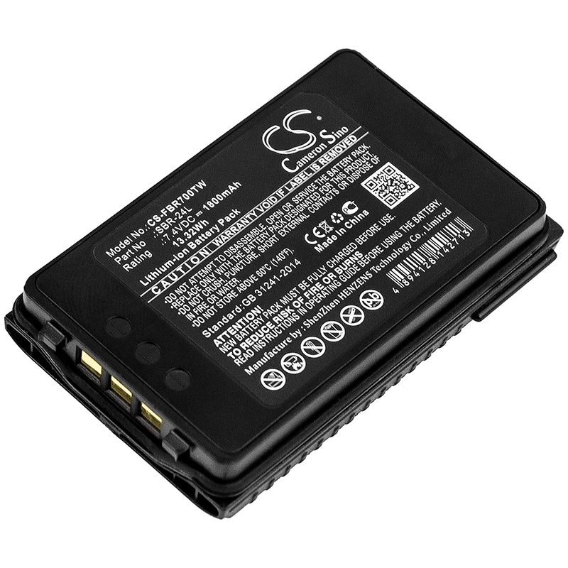 1800mAh Battery for YAESU FT-70D/DR/DS Two-Way Radio, 7.4V Li-ion Replacement, SBR-24L Compatible