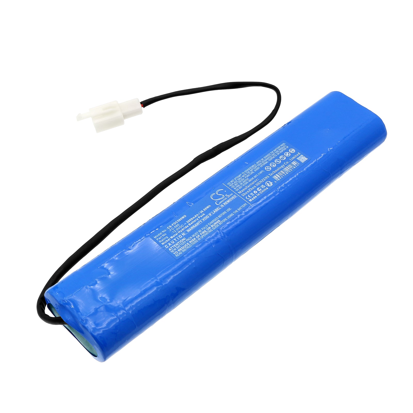12V 3000mAh Ni-MH Replacement Battery Pack for Fukuda FC-560 Medical Device (212.4x45.7x23.6mm)
