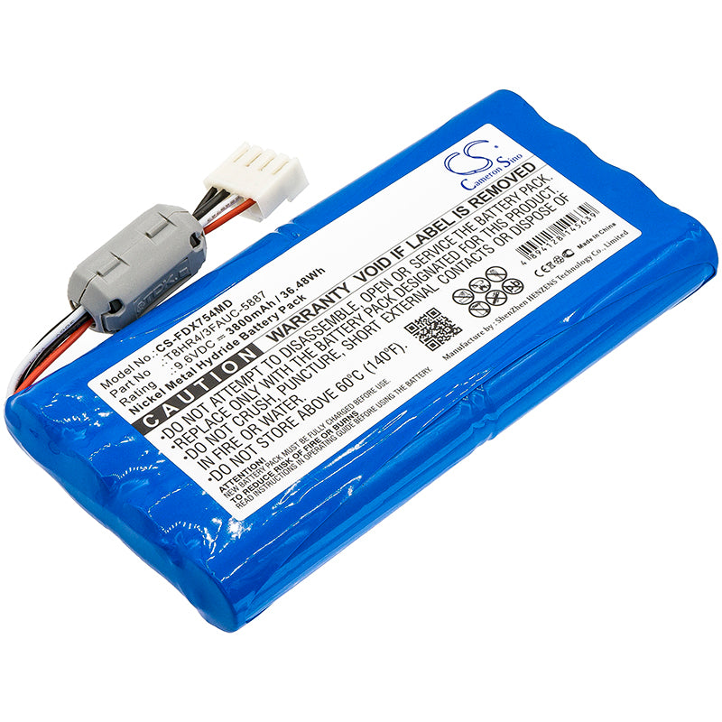 9.6V 3800mAh Ni-MH Battery Pack for Fukuda FX-7540, FCP-7541, FX-7542 Medical Monitors - High Capacity Replacement