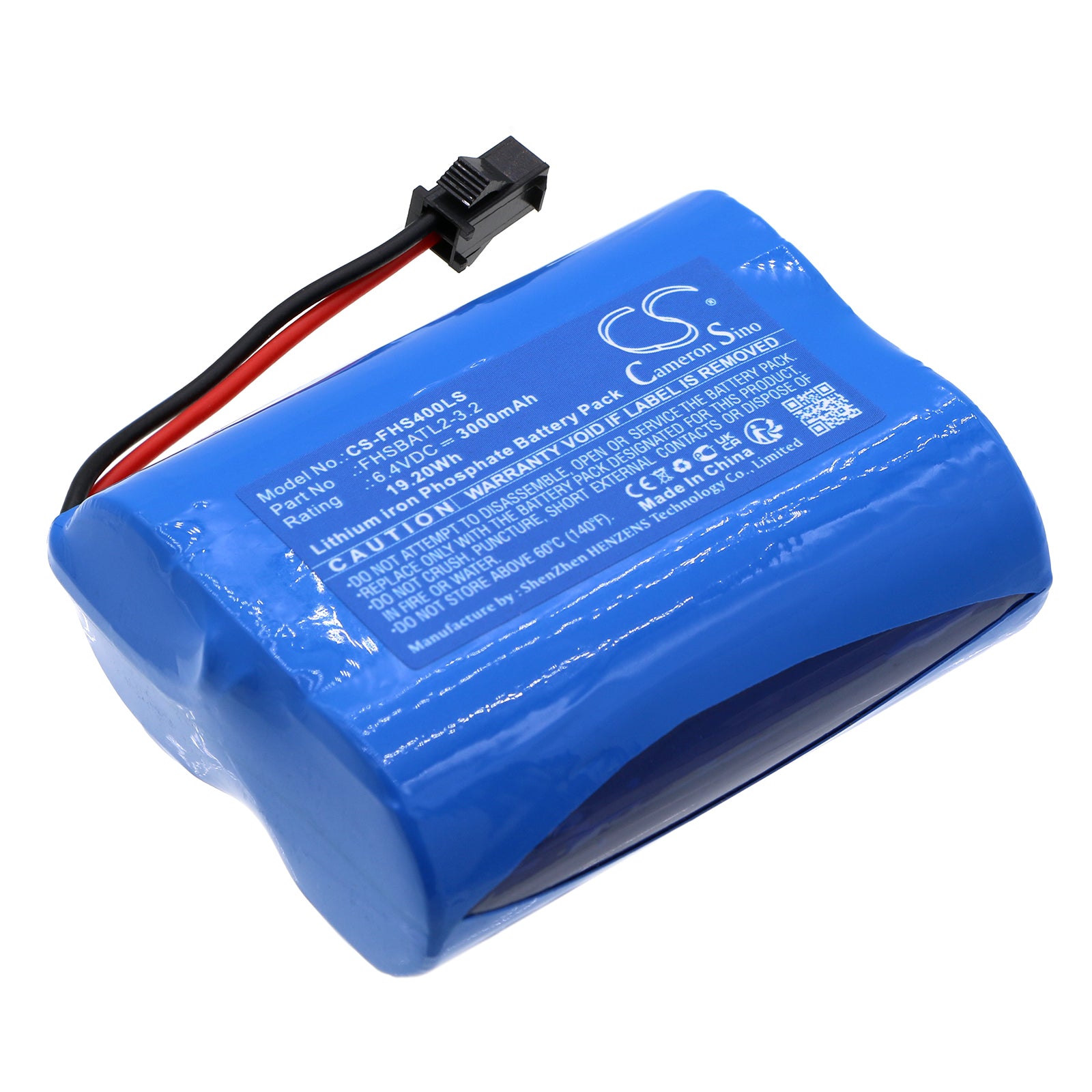 Fullham FHSAC1-UNV-40L Emergency Lighting Battery - 6.4V 3000mAh LiFePO4 Replacement Module - 69x53.4x26.8mm
