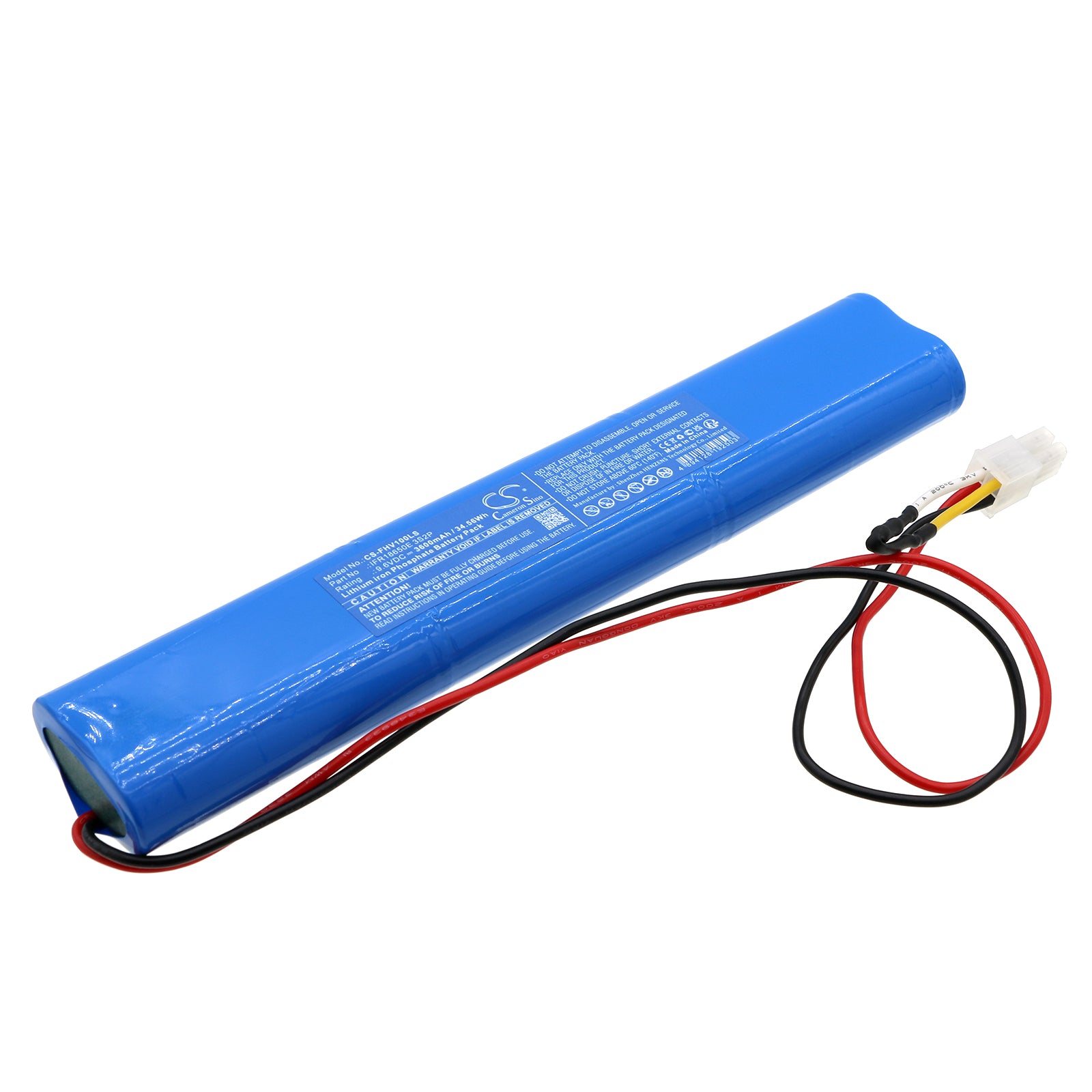 9.6V 3600mAh LiFePO4 Replacement Battery - Fulham HotSpot FHSCP-UNV-10P-L-SD Emergency Light Module