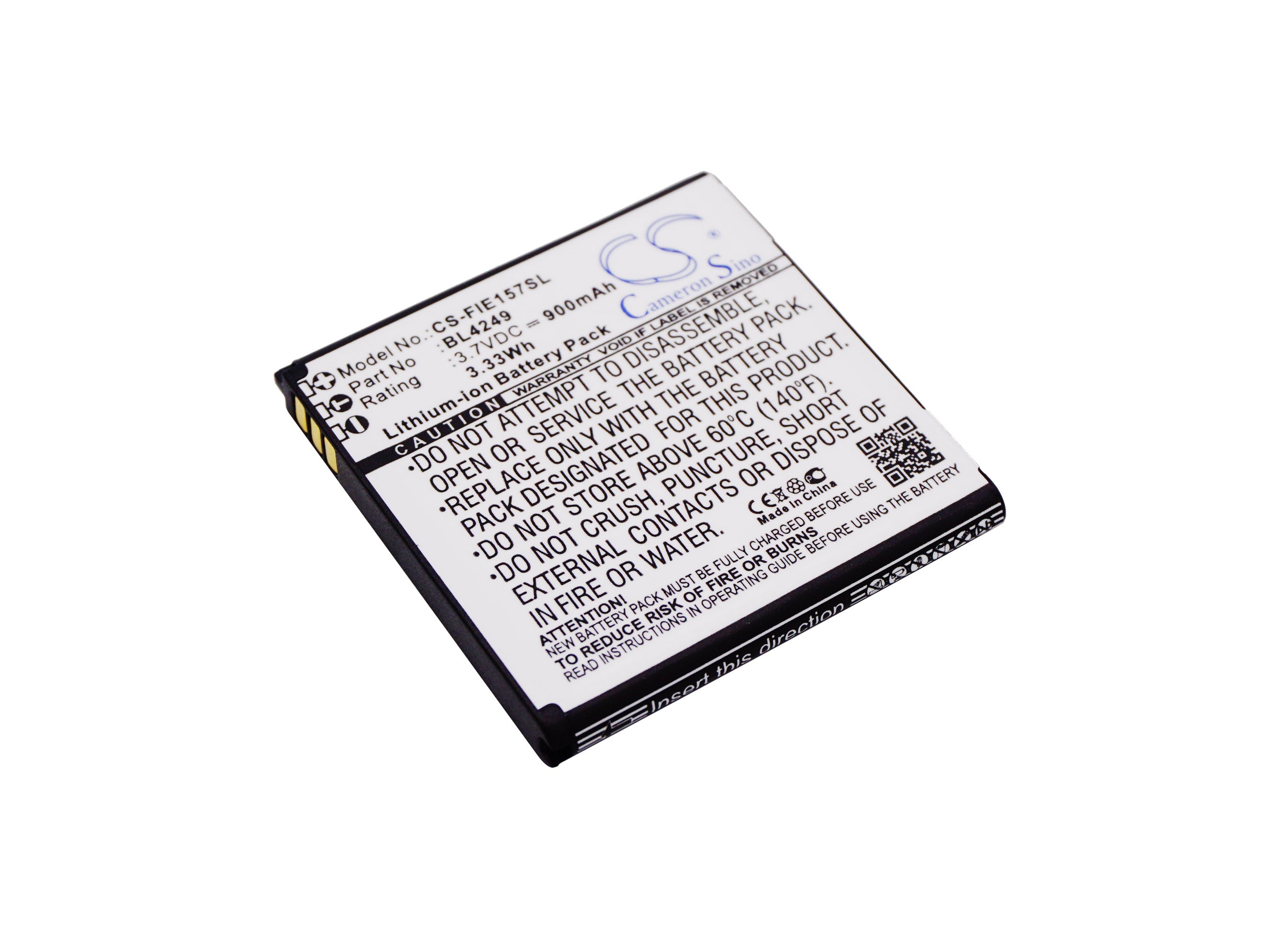 900mAh Battery Replacement for Fly E157 E145TV Mobile Phone - BL4249 3.7V Li-ion, Extended Life
