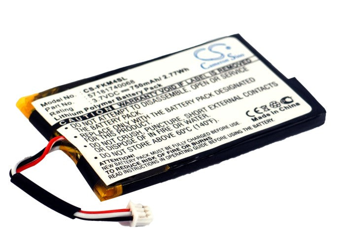 750mAh Replacement Battery for FALK M2 M4 M6 M8 GPS Navigator - 3.7V Li-Polymer - Compact Size