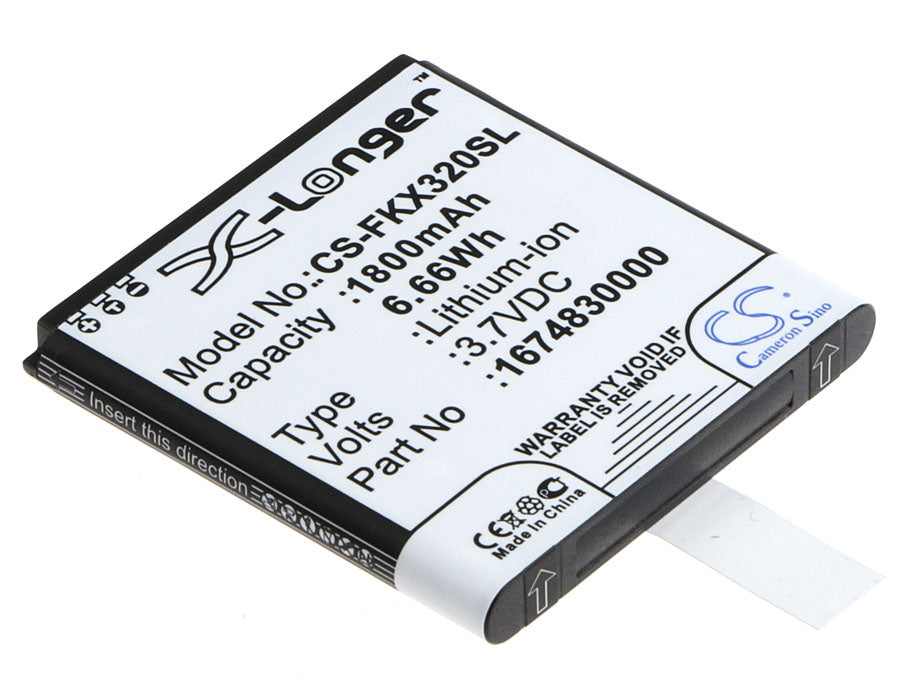 1800mAh Battery for Falk IBEX GPS - 25, 32 & Touring Models - 3.7V Li-ion Replacement (52.1x51x6.5mm)
