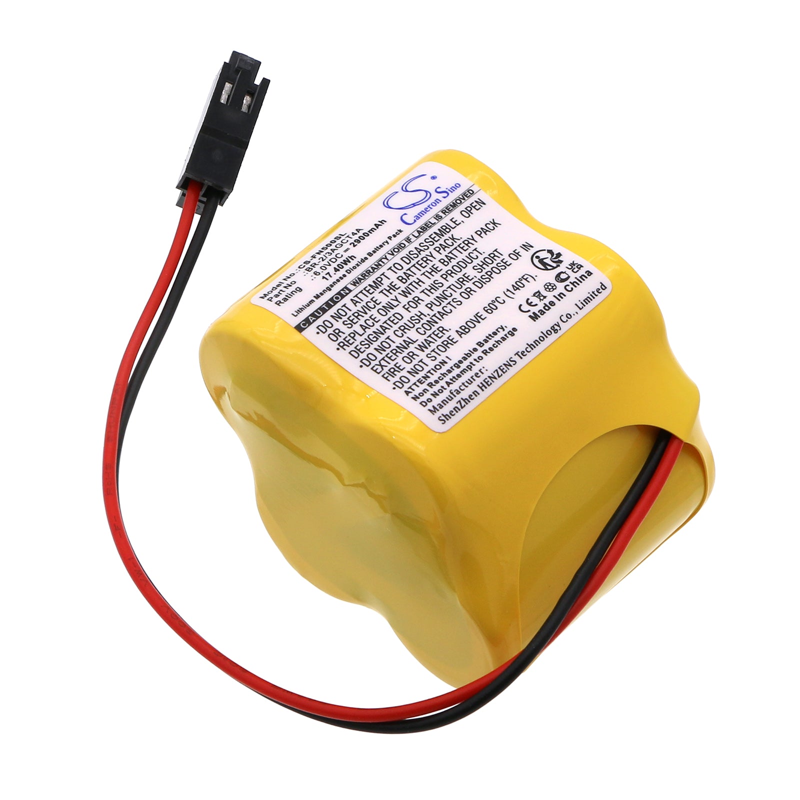 2900mAh PLC Replacement Battery - Allen Bradley MicroLogix/SLC 5/0x Series, 6V Lithium Manganese Dioxide