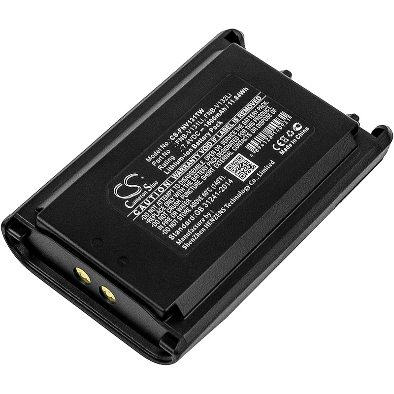 7.4V 1600mAh Li-ion Battery for Vertex/YAESU VX-230, VX-231, VX-234 Radios - FNB-V131Li/FNB-V132Li Replacement
