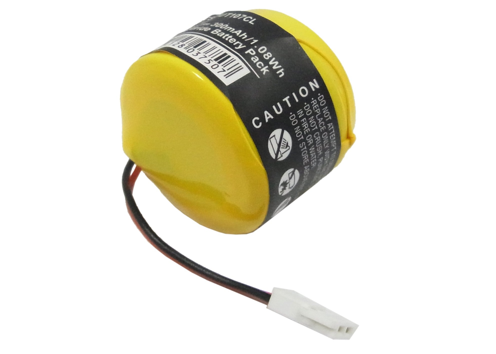 300mAh Ni-MH 3.6V Battery - Funai SCT1000 Cordless Phone Replacement (19.97x25.8x25.8mm)