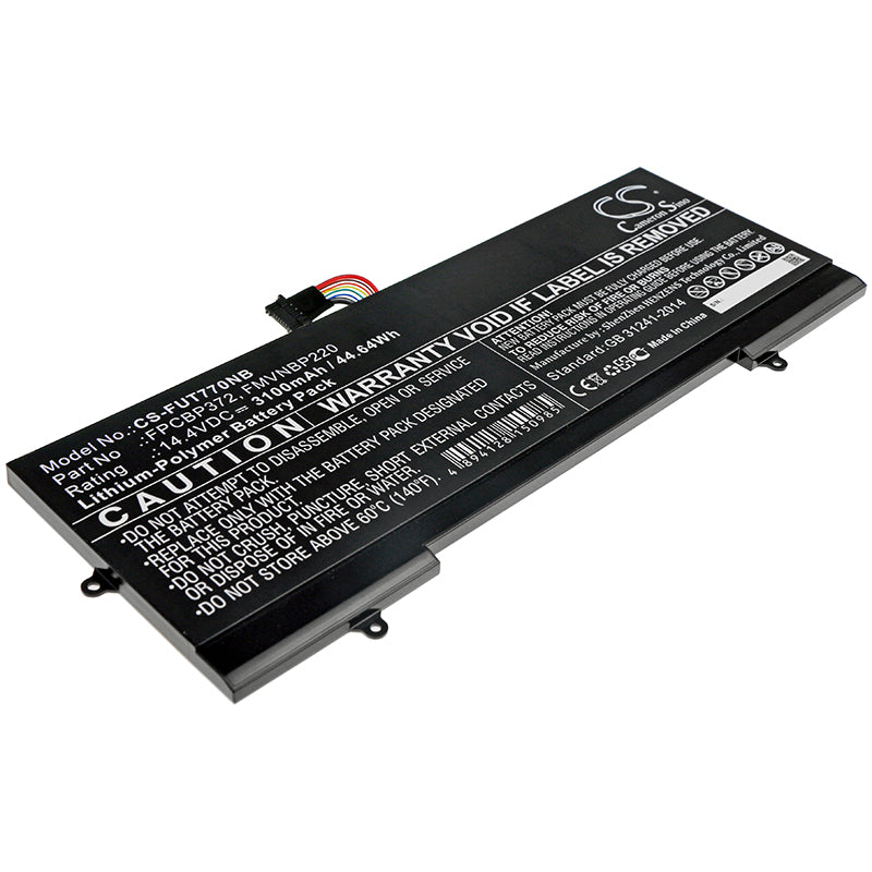 3100mAh Battery for Fujitsu Lifebook U77 Notebook - FPCBP372 FMVNBP220, 14.4V Li-Polymer