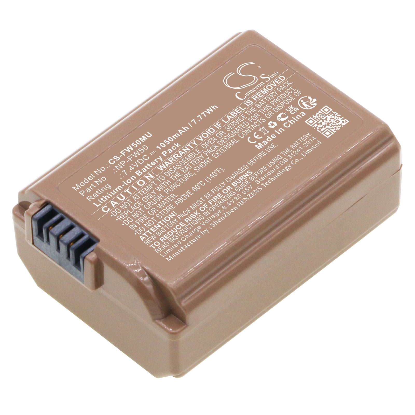 Sony NP-FW50 Camera Battery Replacement: 7.4V 1050mAh Li-ion for Alpha a6000, a7, NEX Series