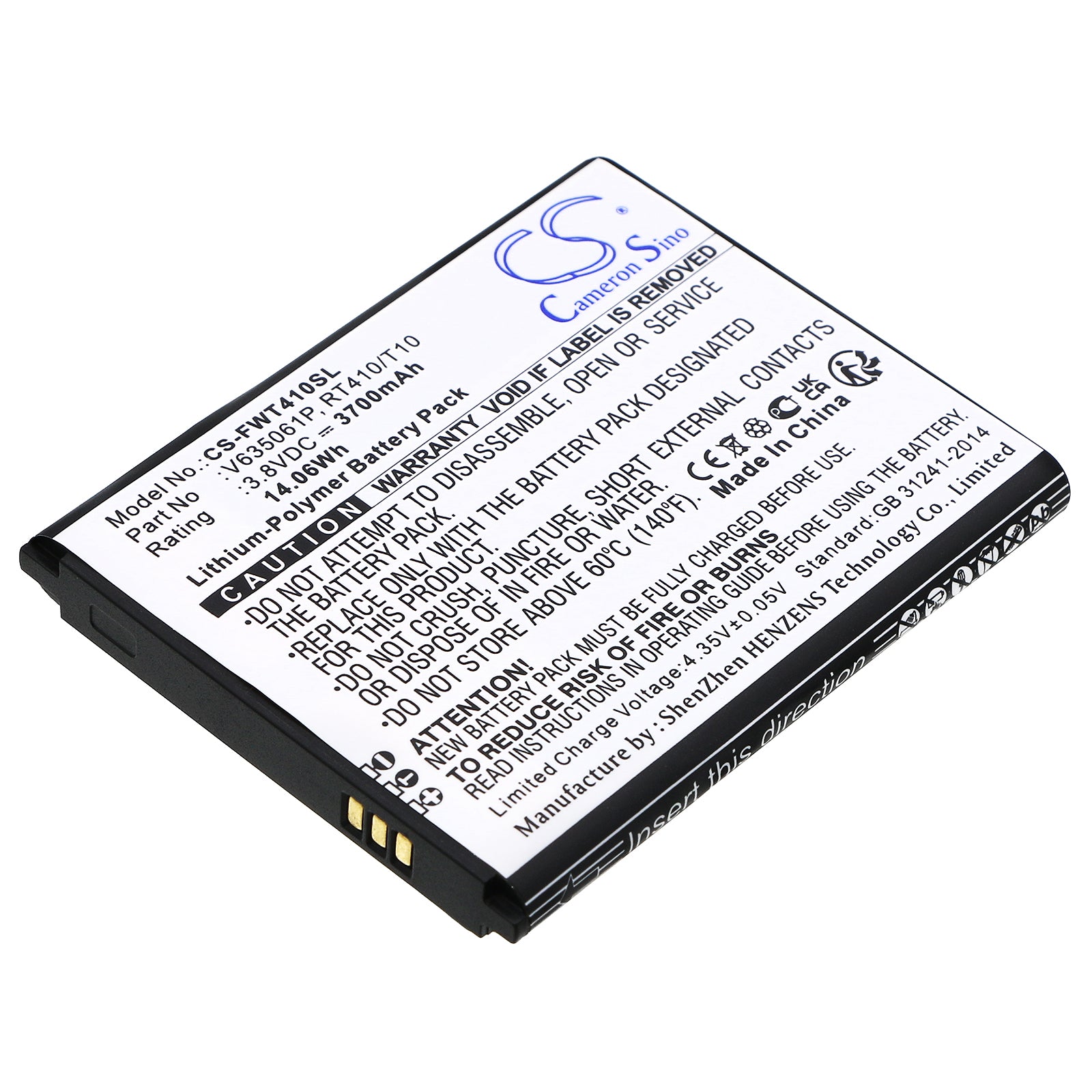 3700mAh Replacement Battery for Franklin Wireless T10 & RT410 Hotspot - 3.8V Li-Polymer - Extended Life Power