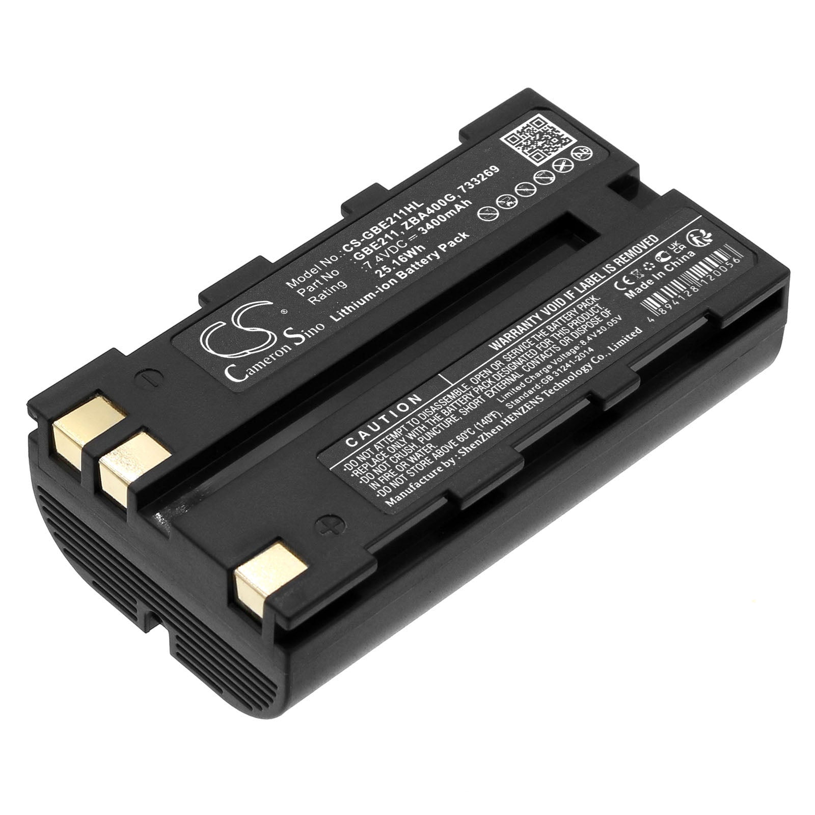 7.4V 3400mAh Li-ion Battery for Leica & GEOMAX Total Stations - CS10, ZT80+, Zoom 20/30/35/80 Survey Equipment Replacement