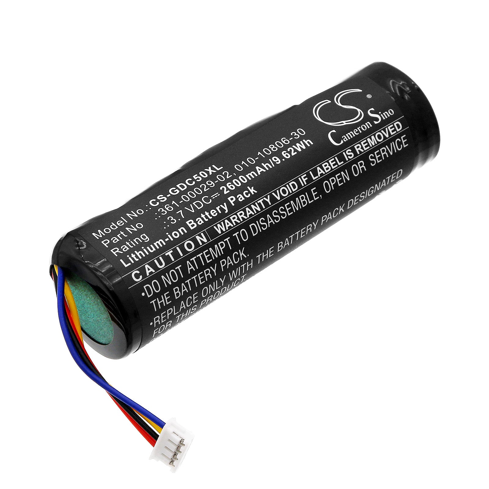 2600mAh Li-ion Replacement Battery for Garmin Alpha 100, TT10, DC50 Dog Tracking Collars - 3.7V