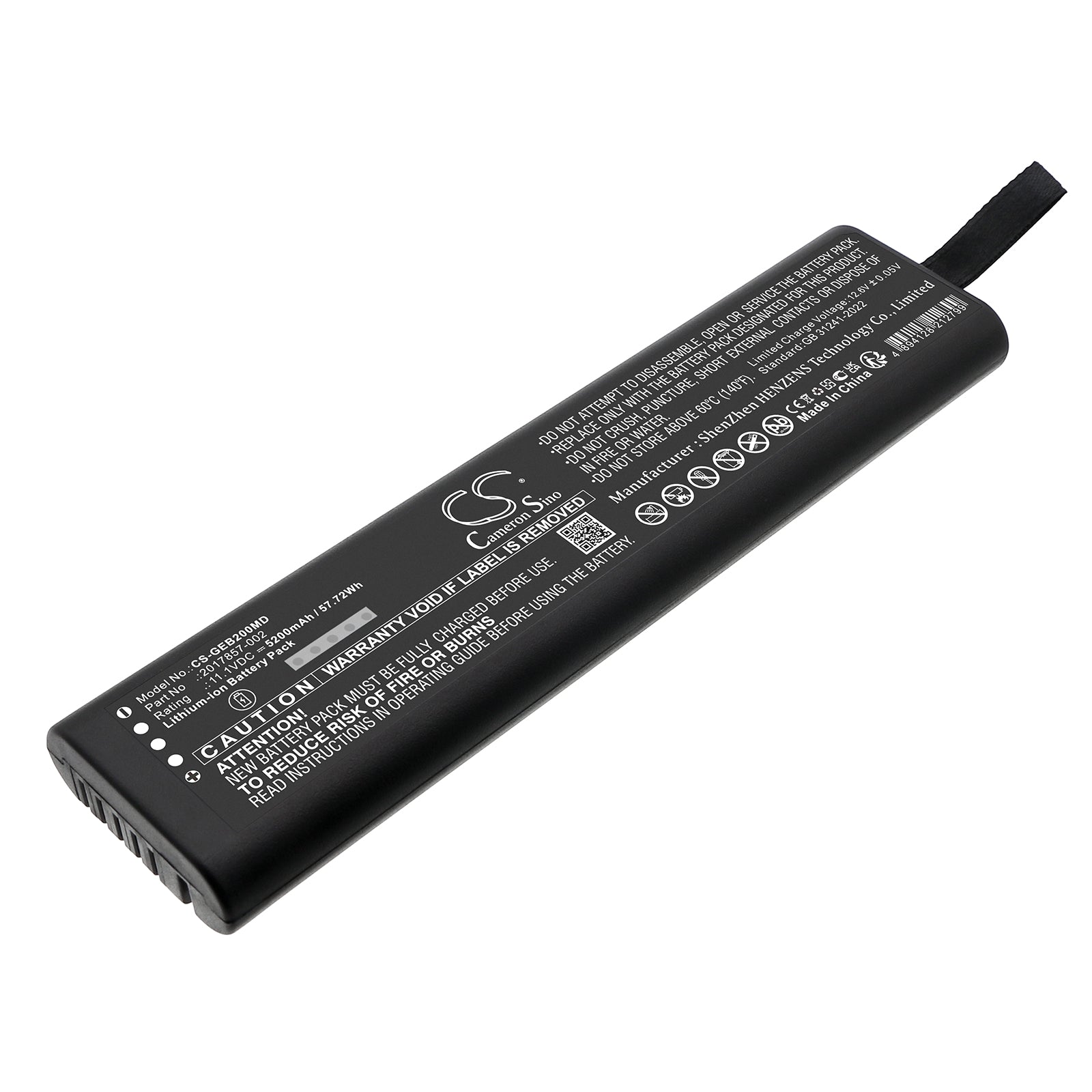 5200mAh Replacement Battery for GE Dash Monitors - Replaces LI201SX, Healthcare & Medical Use