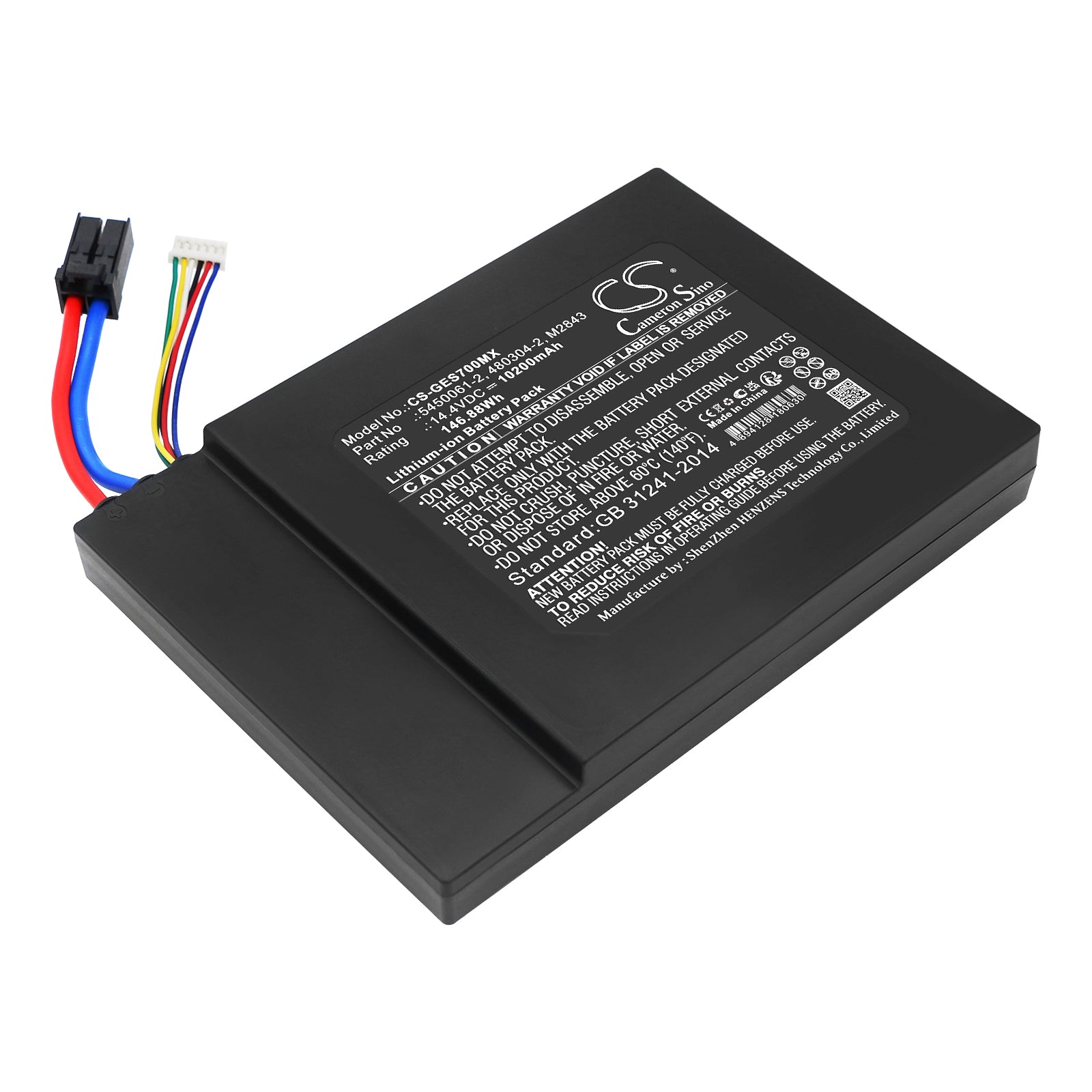 10200mAh Replacement Battery for GE Logiq S7, S8, P7, P9 & Voluson S8 Ultrasound - 14.4V Li-ion, 146.88Wh