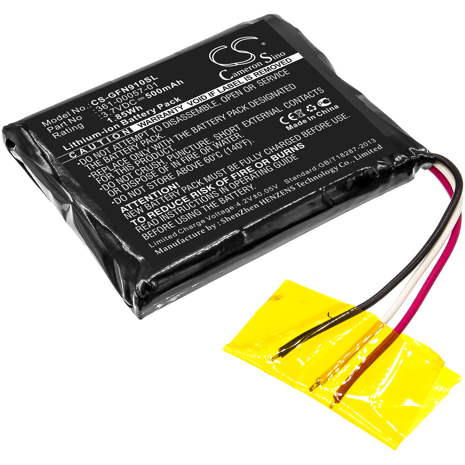 Garmin Forerunner 910XT Battery Replacement - 500mAh 3.7V Li-ion GPS Navigator Battery